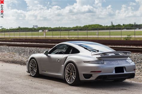 Perfect Fitment Of Satin Gunmetal Anrky Rims On Silver Porsche 911