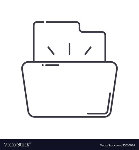 Empty Folder Icon Linear Isolated Royalty Free Vector Image