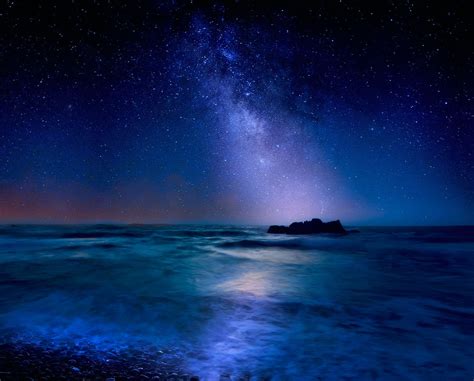 Milky Way Over Mediterranean Sea Milky Way Night Skies Milky Way Galaxy