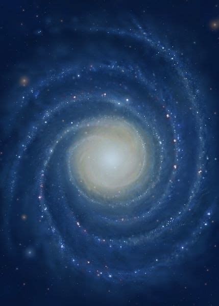 Milky Way Galaxy Milky Way Artwork Of Our Galaxy The Milkyway Seen From Above Poster Print