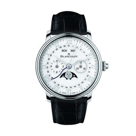 Blancpain villeret chronograph white dial men's size manual winding watch. Blancpain Villeret Monopusher Mens Watch 6685-1127A-55B | Chisholm Hunter