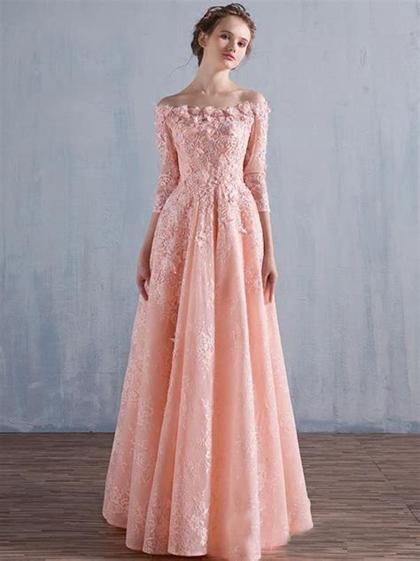 And consider that colors on the invitations. Floral Off Shoulder Coral Wedding Guest Dresses Elegant ...