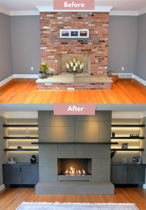 17 Fireplace Remodel Before And After And How To Remodel Your Fireplace