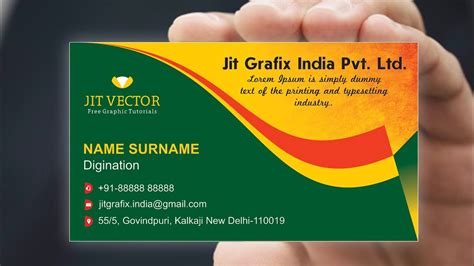 Professional Business Card Design In Corel Draw X9 Creative Visiting