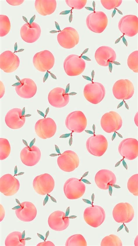 Cute Prints And Patterns Designs Peach Wallpaper Fruit Wallpaper