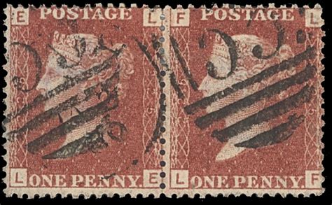 1424 Great Britain 1864 79 One Penny Red Plate Numbers Plate 225 Le