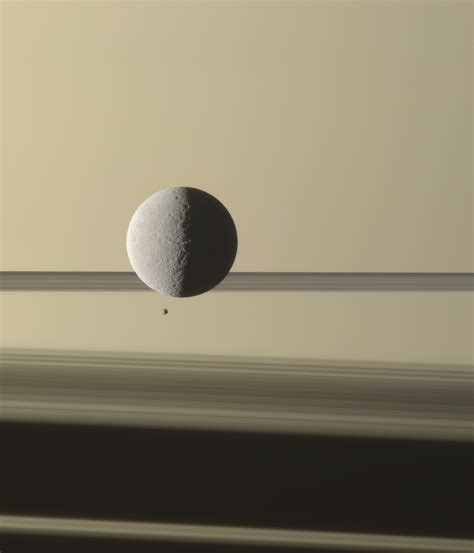 Esa Saturns Moon Rhea Epimetheus Transiting