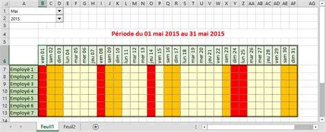 Calendrier Excel 2017 Planning Young Planneur