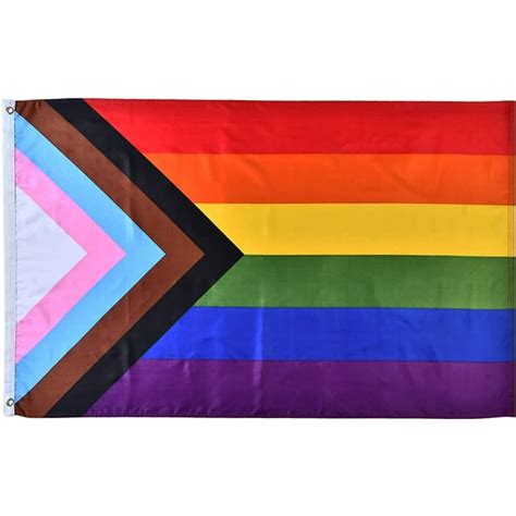 topflags progress pride rainbow flag 3x5 ft lgbt community gay pride lesbian transgender
