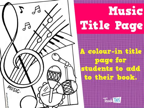 Music Title Page Title Page Primary School Classroom Teacher Classroom