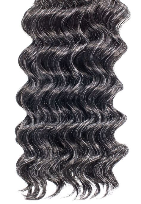 Foxy Silver Human Hair Deep Wave Weave Gray Collection Deep Wave Weave Human Hair