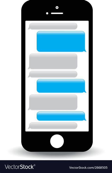 Phone Text Message Royalty Free Vector Image Vectorstock