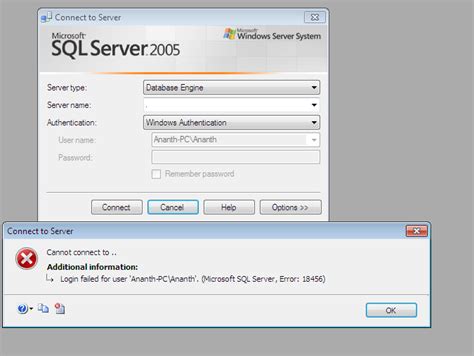 Once your log out the account. Unable to Connect to Local SQL Server with Windows ...