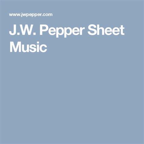 Jw Pepper Sheet Music Sheet Music Teaching Music Stuffed Peppers