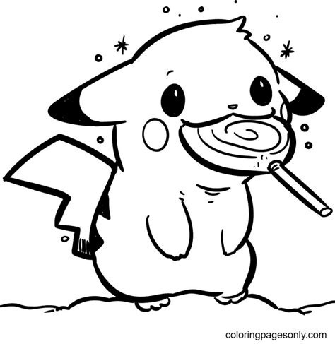 Stitch And Pikachu Coloring Page