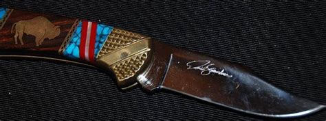 85 Buck Custom Knife Navajo Artist Dave Yellowhorse Lot 85