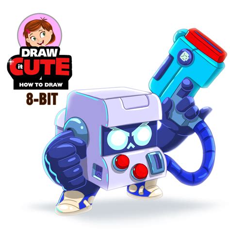 Each character has a look: How to draw 8-Bit | Brawl Stars - Draw it cute