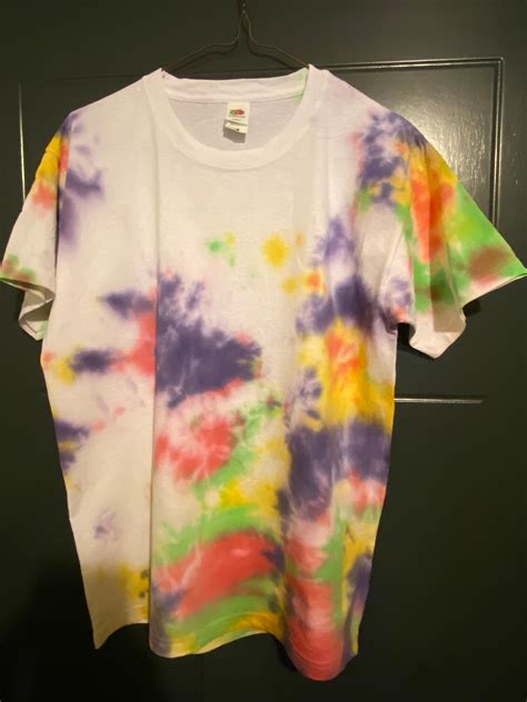 Tie Dye Multicoloured Tee Shirt Etsy