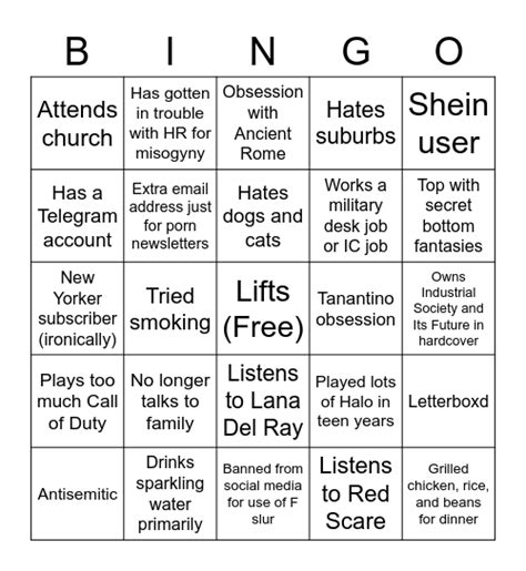 FiΣΣypilled On Twitter That Last Bingo Card Was Fake As Fuck Heres