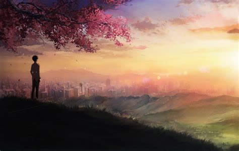 Hd Anime Sunset Wallpapers Wallpaper Cave