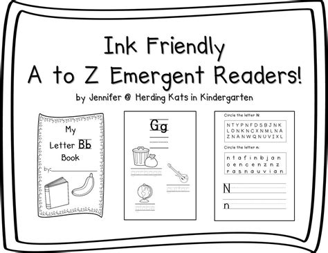 Alphabet Emergent Readers Ink Friendly Emergent Readers For A To Z
