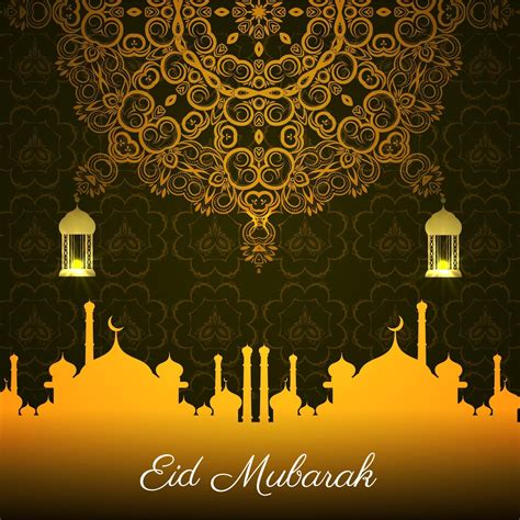 Abstract Eid Mubarak Islamic Vector Background Design 2226636 Vector