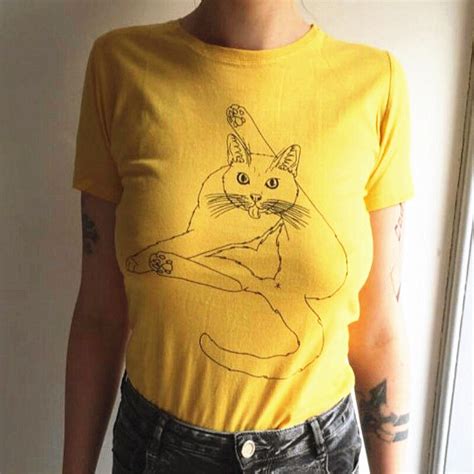 Buy 2018 New Womens T Shirts Fashion Funny Cat