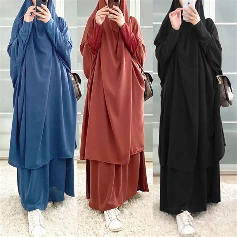 15 Colors Eid Hooded Muslim Women Hijab Dress Prayer Garment Islamic Jilbab Abaya Long Khimar