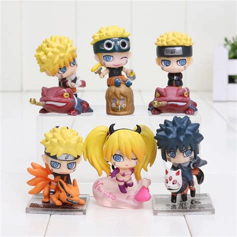 Conjunto Kit 6 Bonecos Naruto Chibi Miniaturas Frete Grátis R 12000