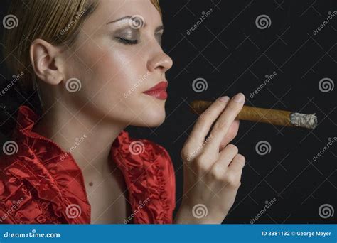 Elegant Smoking Woman Stock Photography Image 3381132