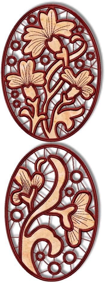 Advanced Embroidery Designs Cutwork Flower Medallions