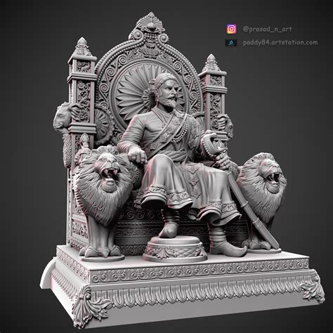 Prasad Nambiar Chhatrapati Shivaji Maharaj 3d Model Sculpted By