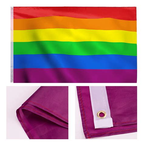 whaline 12 pack gay pride rainbow flag set 3x5ft large flag 16 4ft rainbow banners bunting