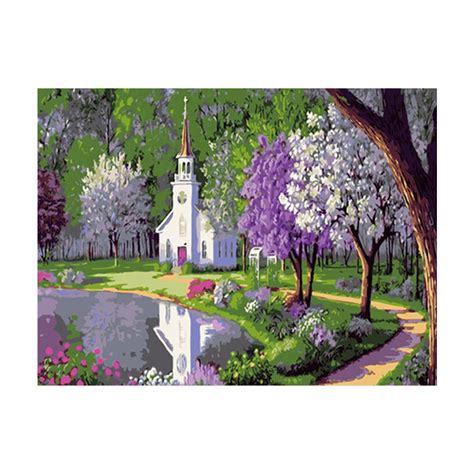 16x20 Inch Acrylic Paint By Numbers Kit Oil Painting On Canvas Picture
