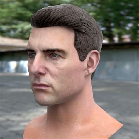 A Mans Head Is Shown In This 3d Image