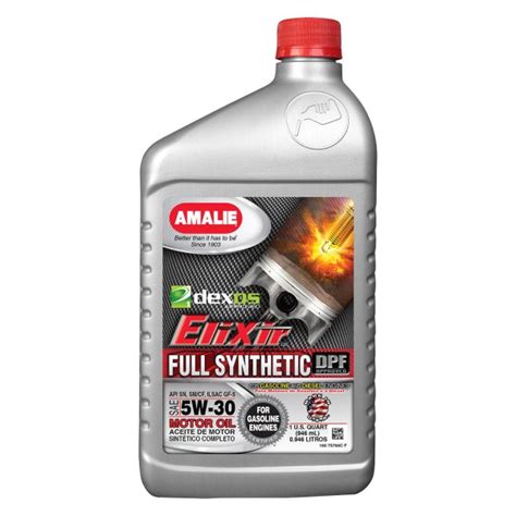 Amalie Oil 160 75766 56 Elixir Sae 5w 30 Synthetic Motor Oil 1