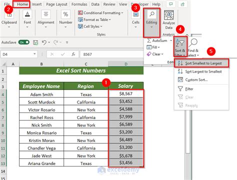 How To Sort Numbers In Excel 8 Quick Ways Exceldemy