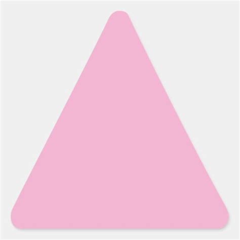 Light Pastel Pink Triangle Sticker Zazzle
