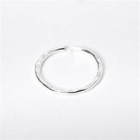 Sterling Silver 20g Hammered Nose Ring Claires Us