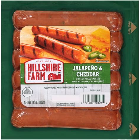 Hillshire Farm Jalapeno And Cheddar Cheese Smoked Sausage 135 Oz From