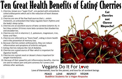Health Benefits Of Cherries Health And Nutrition Pinterest