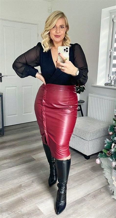 Leather Skirt With Boots Long Leather Skirt Leather Skirt Outfit Skirts With Boots Leather