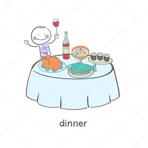 Dinner — Stock Vector © File404 30386419