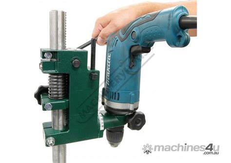 It is typically mounted on a workbench but it comes in a bulkier floor version as well. New Hafco DS-19 Compact Power Drill Stand Spring Return Drilling Head Suits Hand Power Drills ...