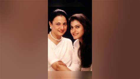 Kajol With Her Mother Tanujasister Tanishabeautiful Mother Daughter
