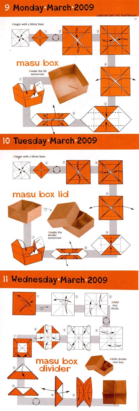 Simple Masu Box With Lid And Divider Origami Pinterest