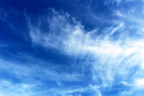 Blue Sky And Fine Thin Wispy Clouds Free Stock Photo Public Domain