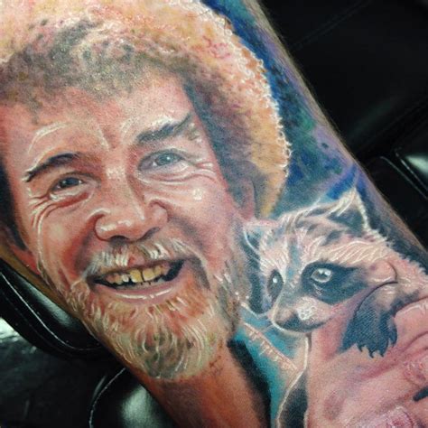 Bob Ross Tribute Tattoo By Stevie Monie Tattoos