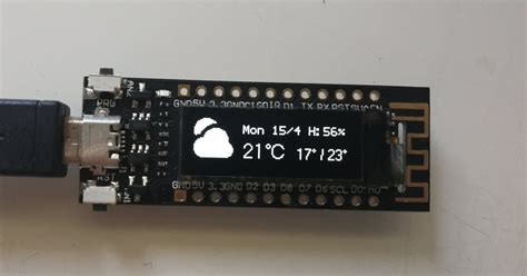 Esp8266 Weather Monitor With Tiny Oled Display Electronics