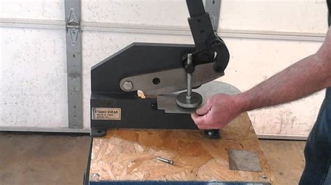 Cutting Sheet Metal With A 8 Inch Hand Operated Shear Youtube